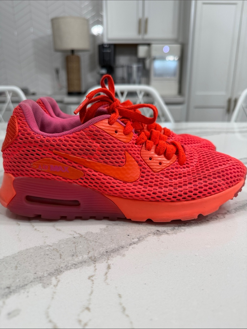 Nike Air Max 90 Ultra BR Total Crimson Pink Sneakers Women’s 7